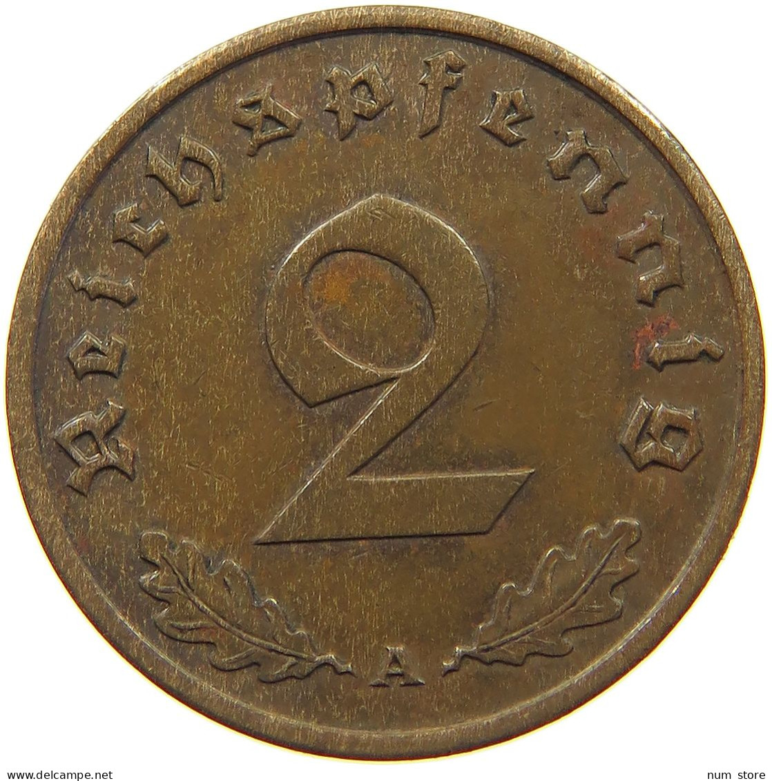 GERMANY 2 PFENNIG 1938 A TOP #c083 0137 - 2 Reichspfennig