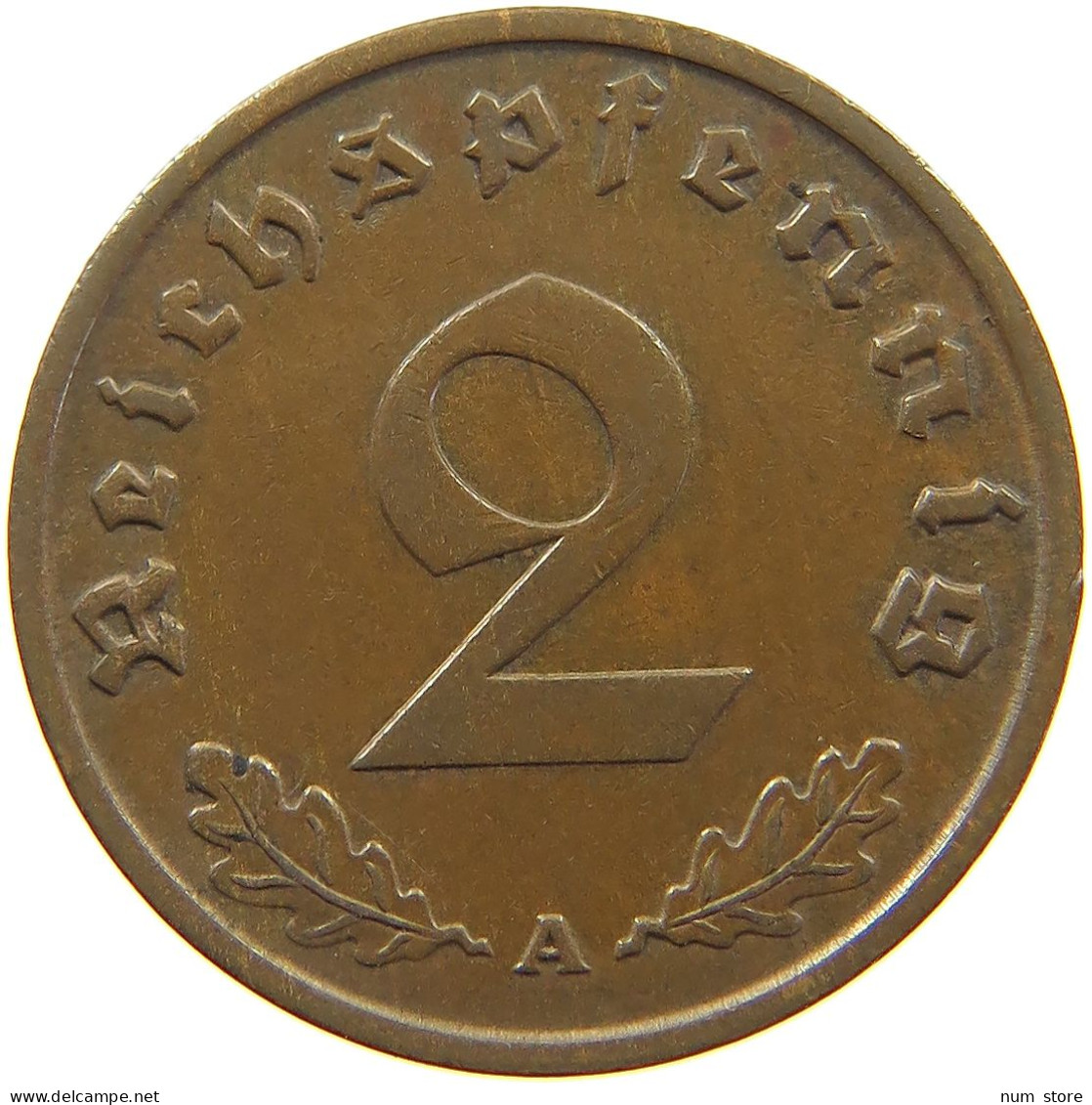 GERMANY 2 PFENNIG 1938 A TOP #c083 0105 - 2 Reichspfennig