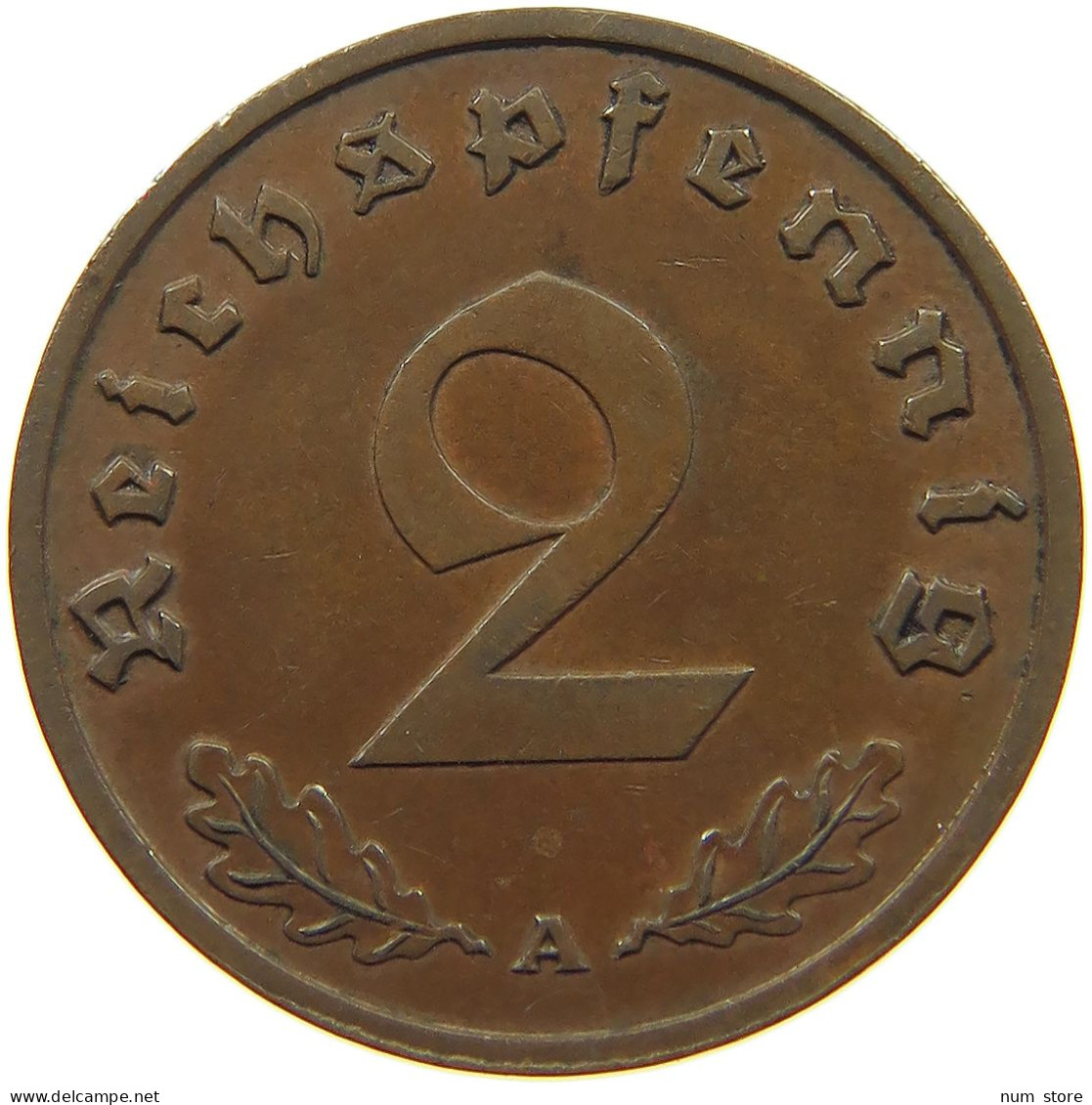 GERMANY 2 PFENNIG 1938 A #c083 0127 - 2 Reichspfennig