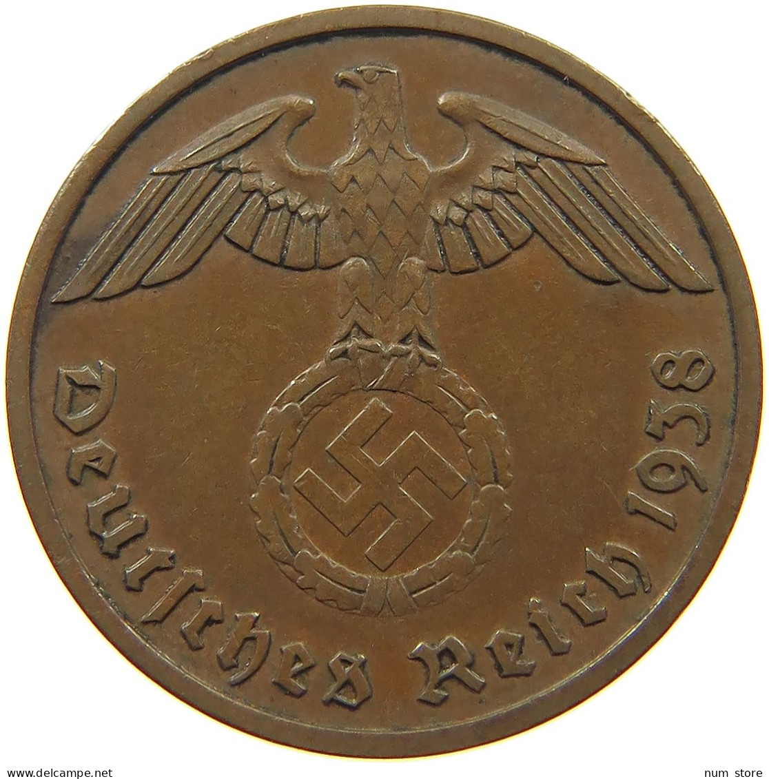 GERMANY 2 PFENNIG 1938 A #c083 0127 - 2 Reichspfennig