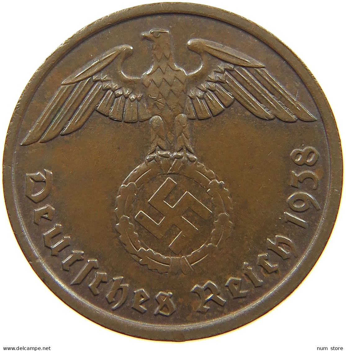 GERMANY 2 PFENNIG 1938 A #c083 0131 - 2 Reichspfennig