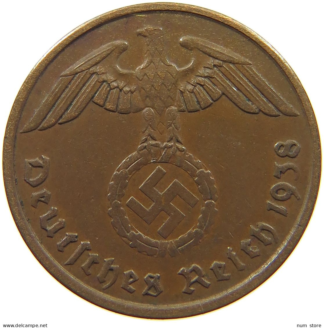 GERMANY 2 PFENNIG 1938 A #c083 0121 - 2 Reichspfennig