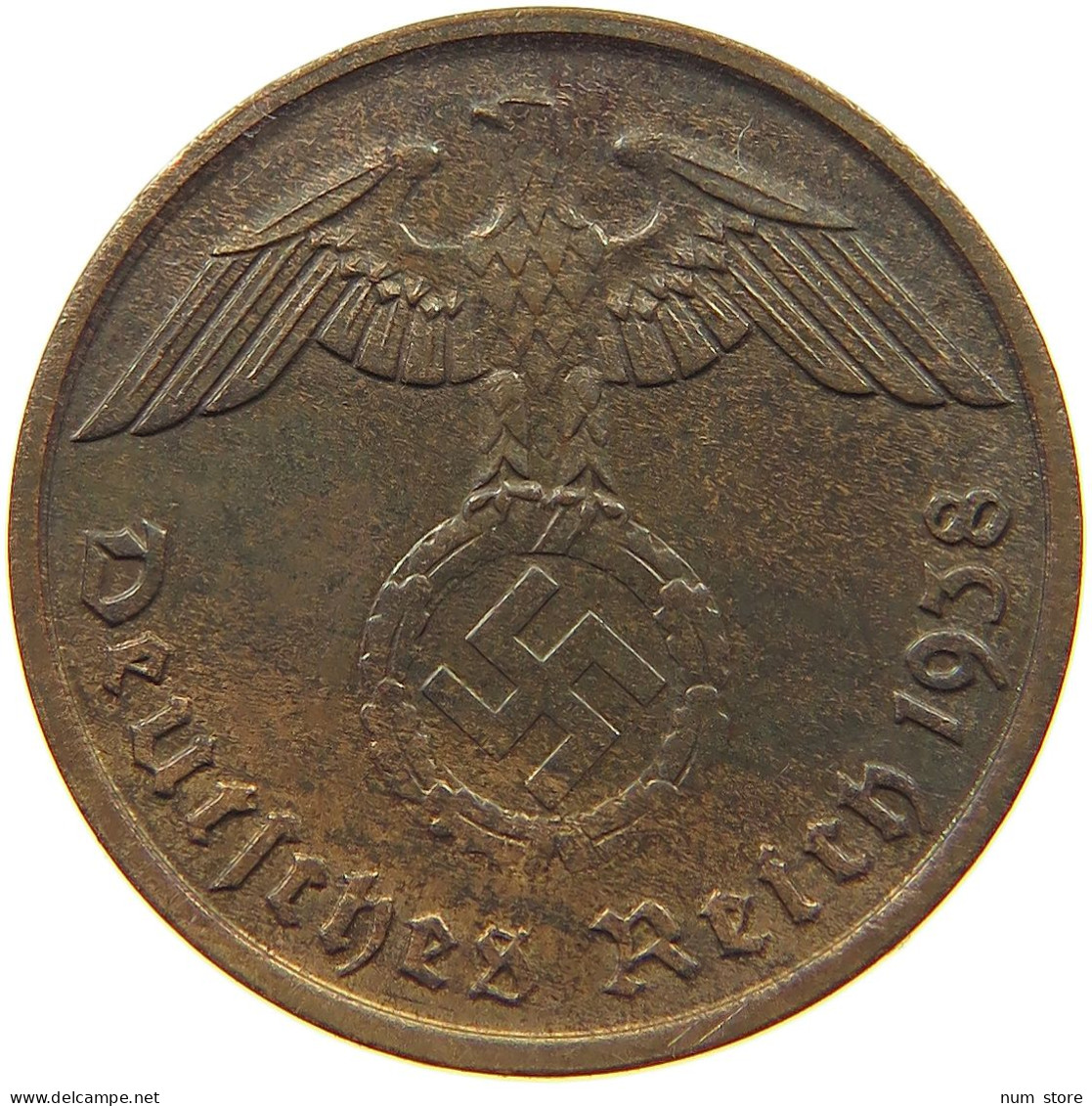 GERMANY 2 PFENNIG 1938 A #c081 0263 - 2 Reichspfennig