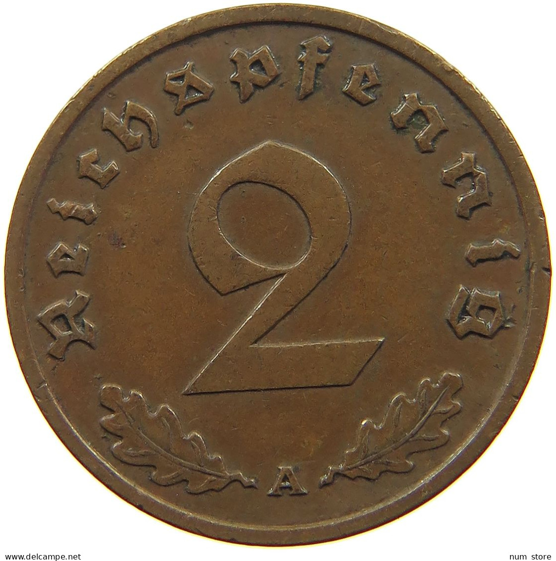 GERMANY 2 PFENNIG 1938 A #c083 0111 - 2 Reichspfennig