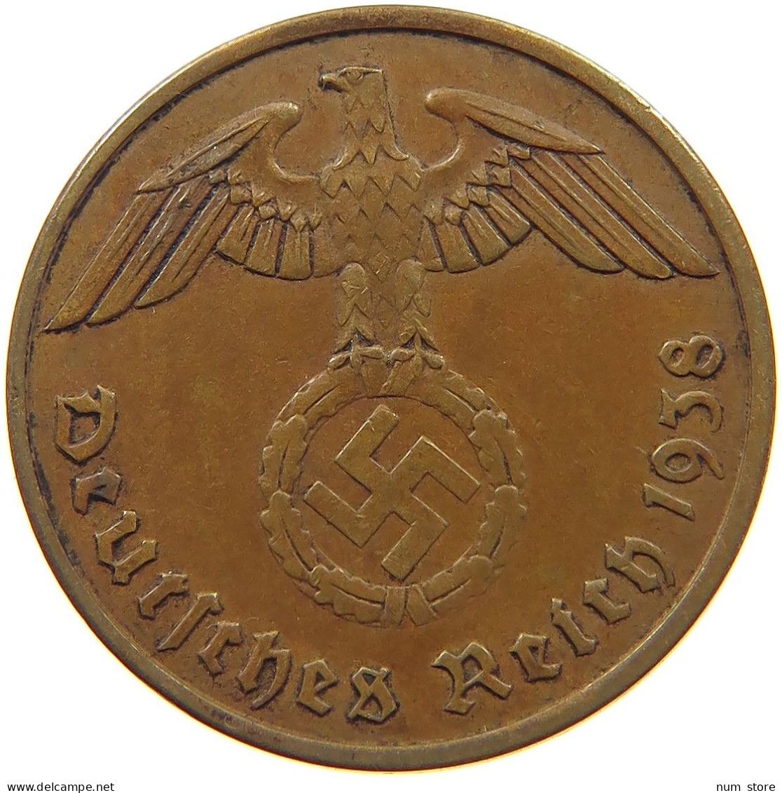 GERMANY 2 PFENNIG 1938 A #c082 0467 - 2 Reichspfennig