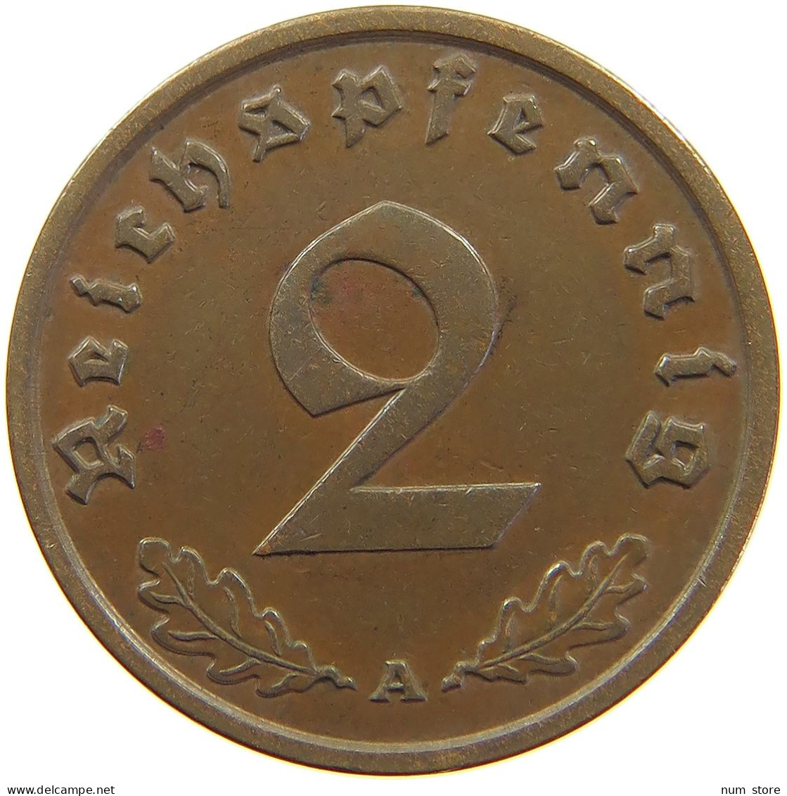 GERMANY 2 PFENNIG 1938 A #c083 0081 - 2 Reichspfennig