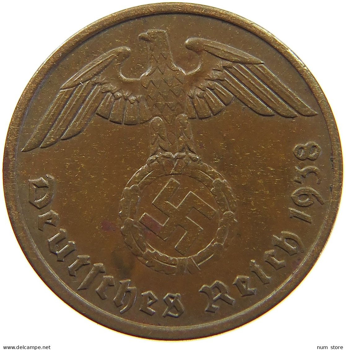 GERMANY 2 PFENNIG 1938 A #c082 0477 - 2 Reichspfennig