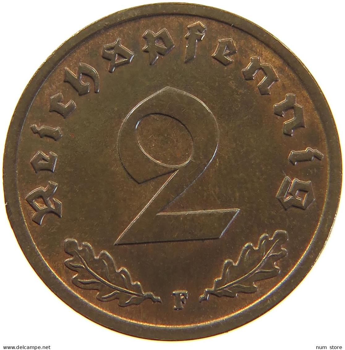 GERMANY 2 PFENNIG 1937 F #c045 0015 - 2 Reichspfennig