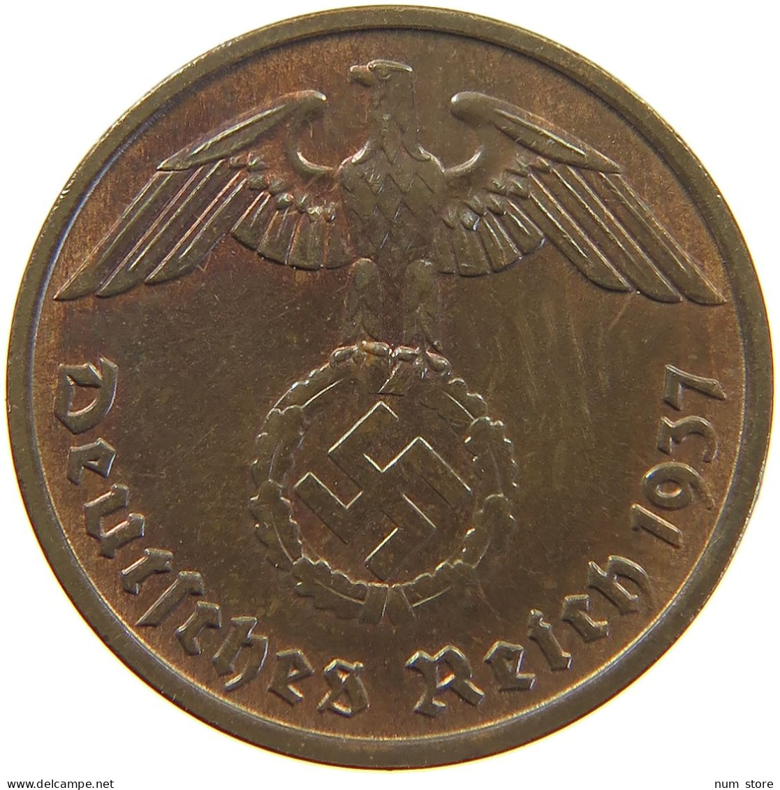 GERMANY 2 PFENNIG 1937 F #c045 0015 - 2 Reichspfennig