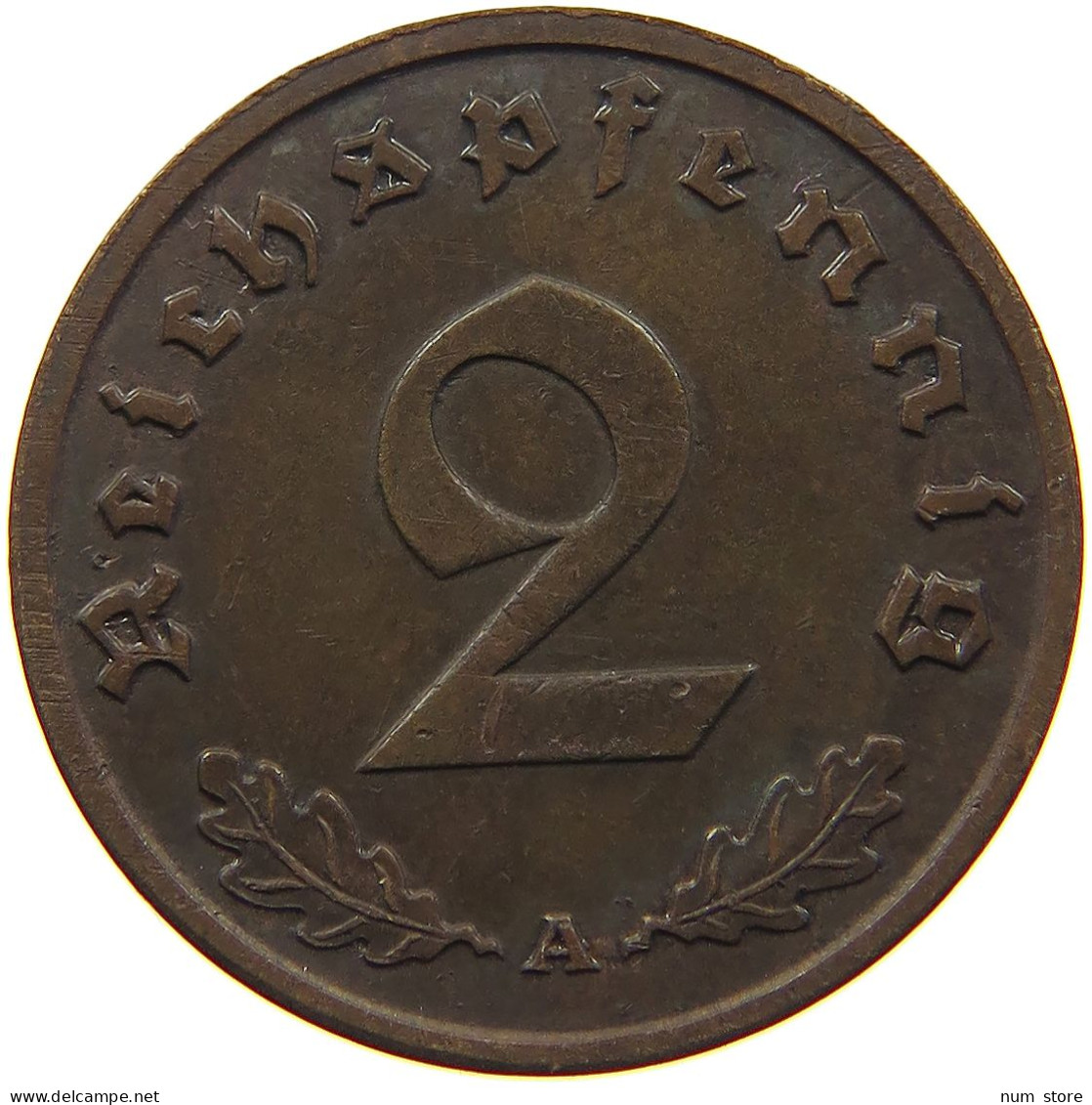 GERMANY 2 PFENNIG 1938 A #c083 0113 - 2 Reichspfennig