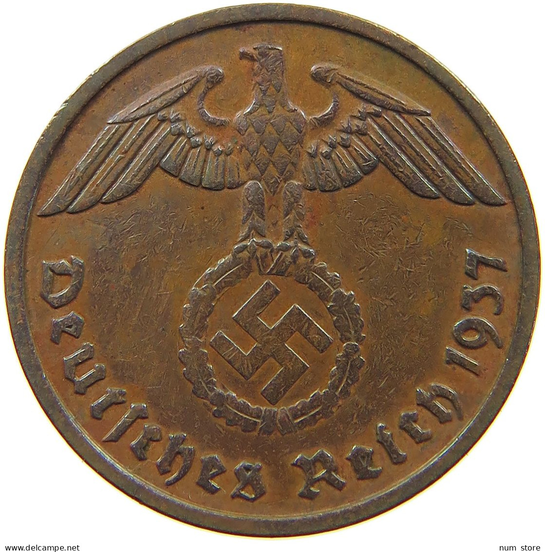 GERMANY 2 PFENNIG 1937 F #c083 0117 - 2 Reichspfennig