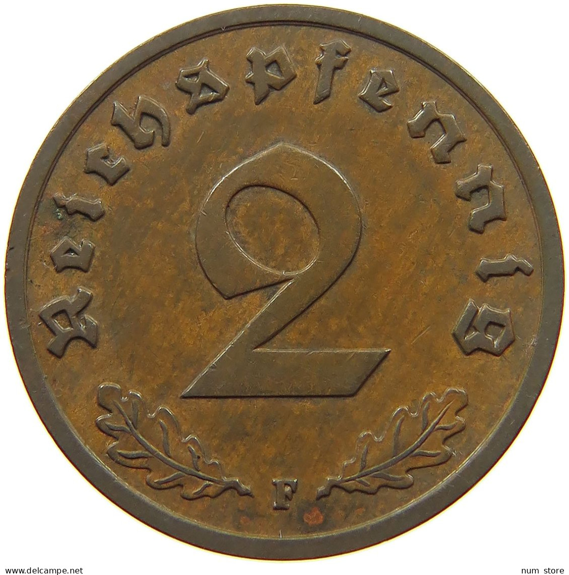 GERMANY 2 PFENNIG 1937 F #a043 0701 - 2 Reichspfennig