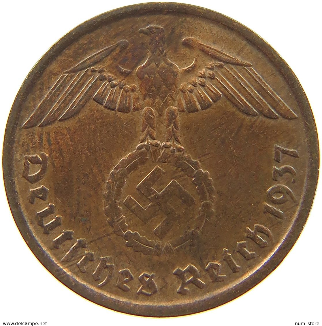 GERMANY 2 PFENNIG 1937 D #c081 0285 - 2 Reichspfennig