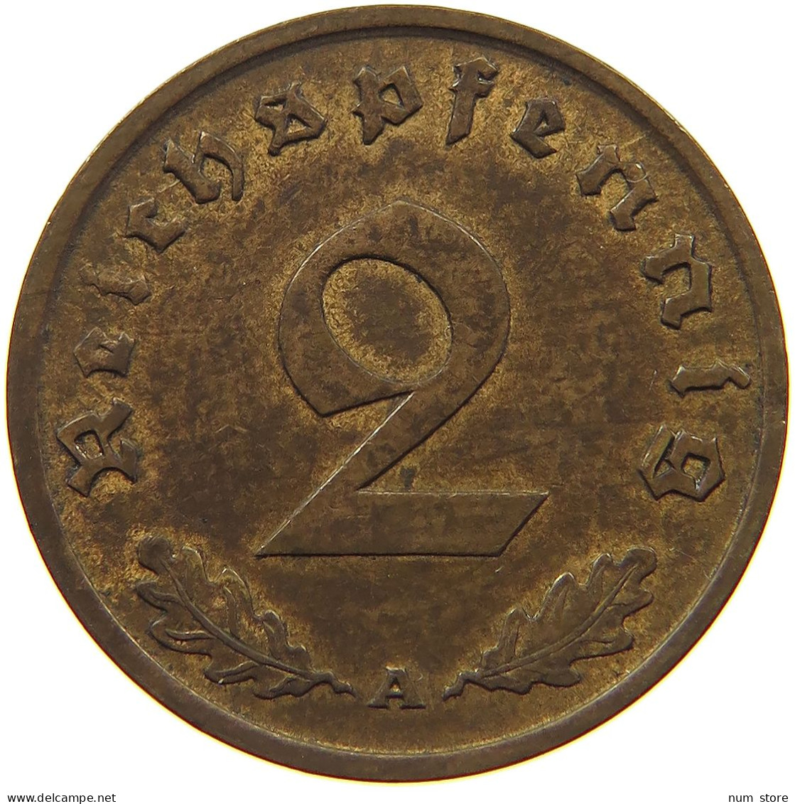 GERMANY 2 PFENNIG 1937 A TOP #c081 0301 - 2 Reichspfennig