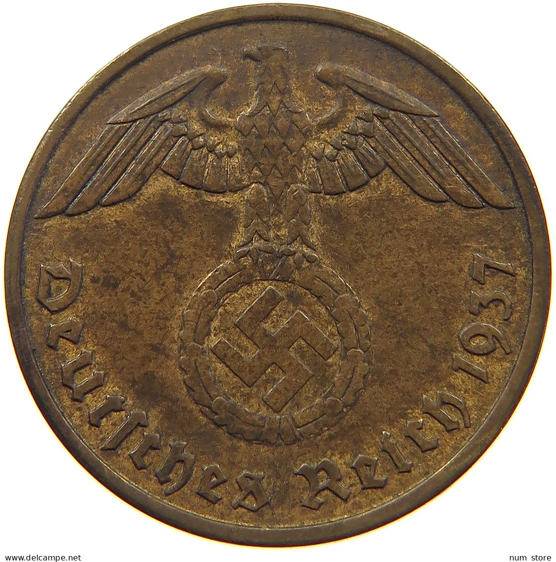 GERMANY 2 PFENNIG 1937 A TOP #c081 0301 - 2 Reichspfennig
