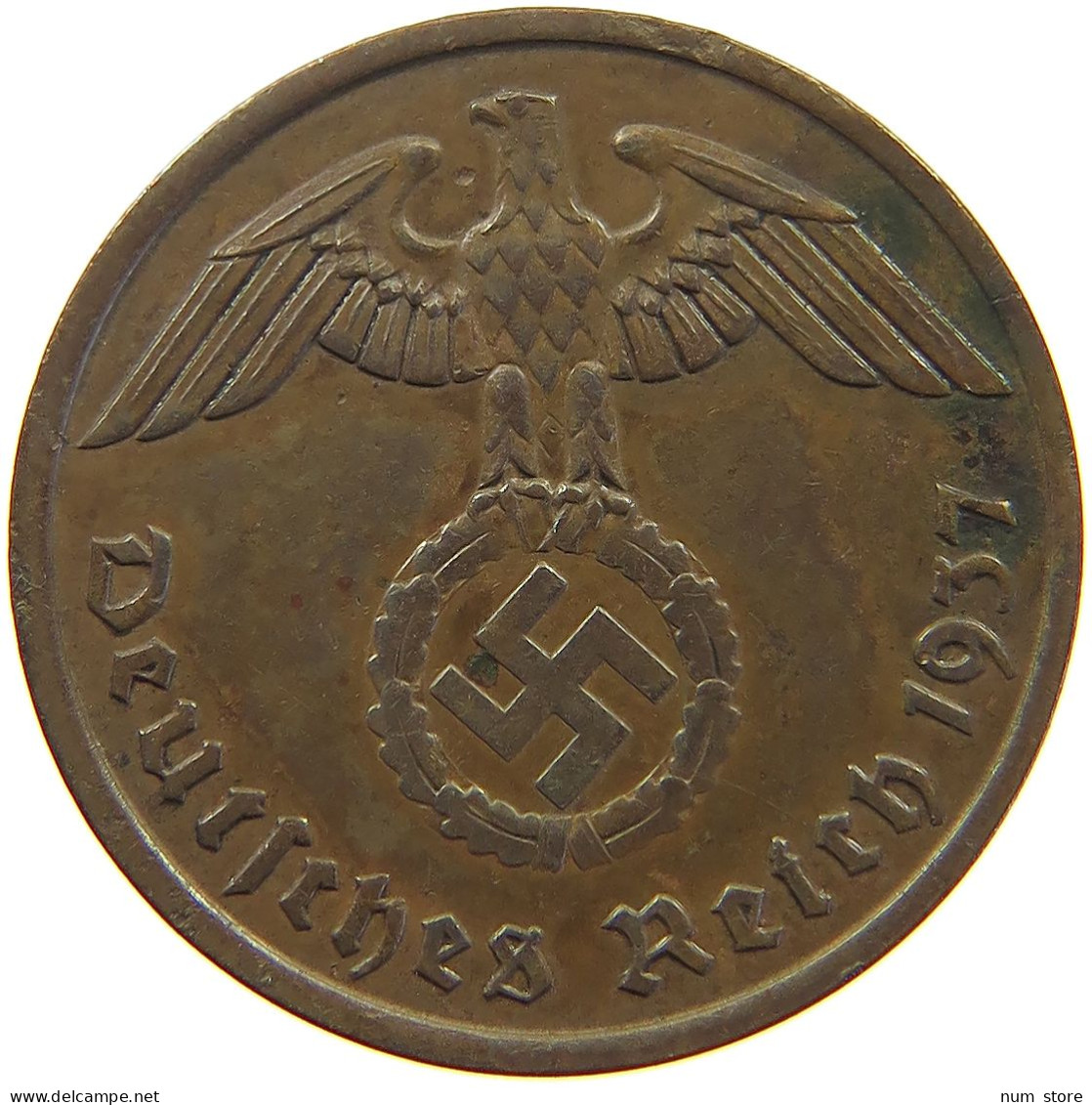 GERMANY 2 PFENNIG 1937 A #c082 0459 - 2 Reichspfennig