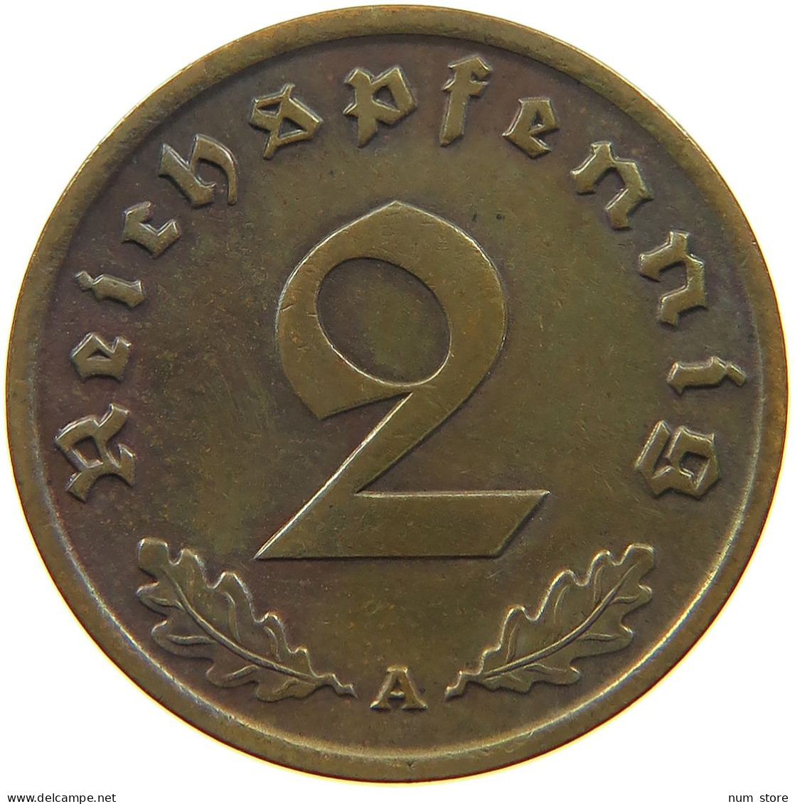 GERMANY 2 PFENNIG 1937 A #c081 0291 - 2 Reichspfennig
