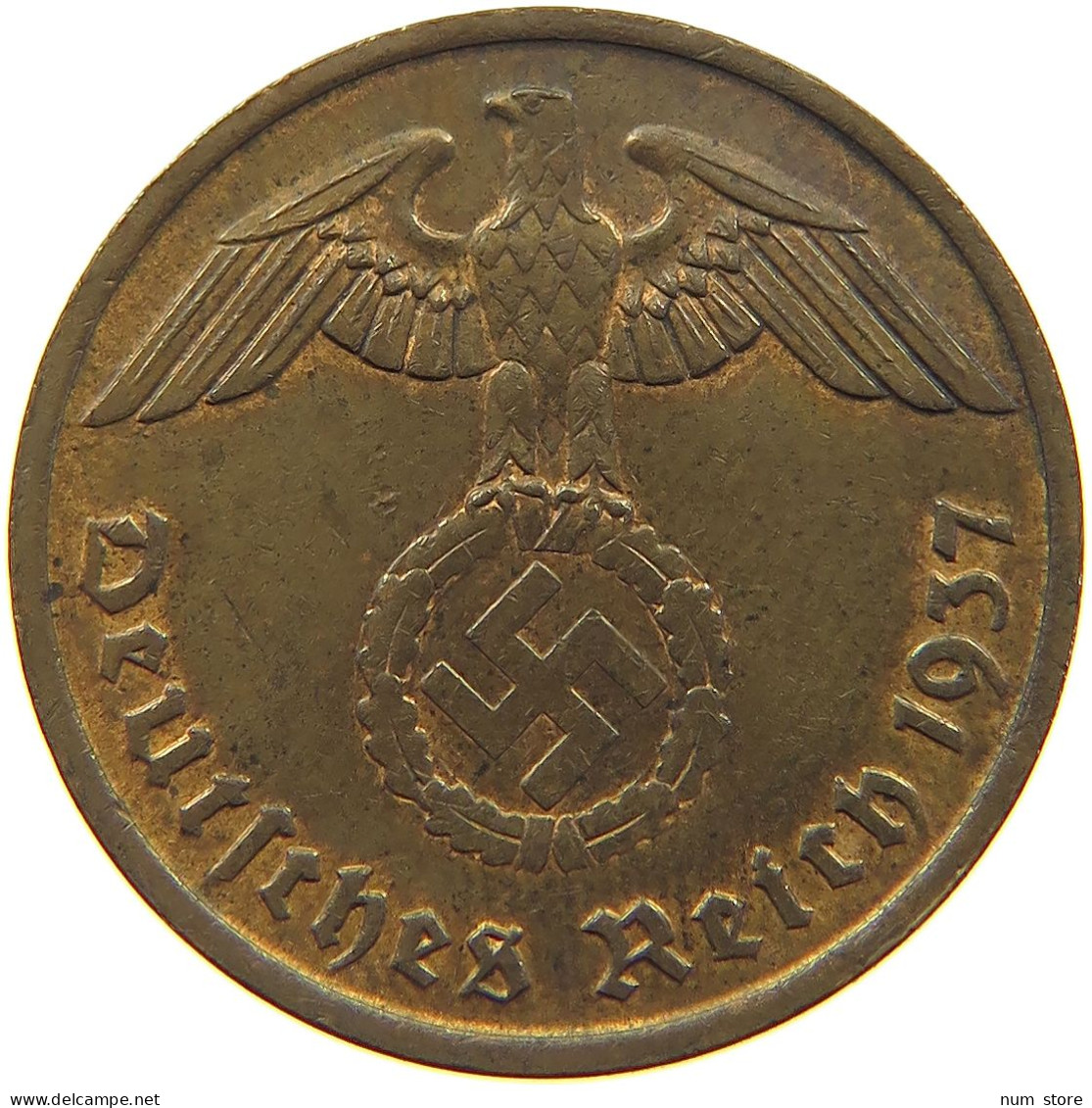 GERMANY 2 PFENNIG 1937 A #c081 0271 - 2 Reichspfennig