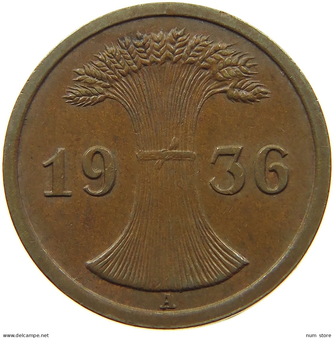 GERMANY 2 PFENNIG 1936 A #a043 0637 - 2 Reichspfennig