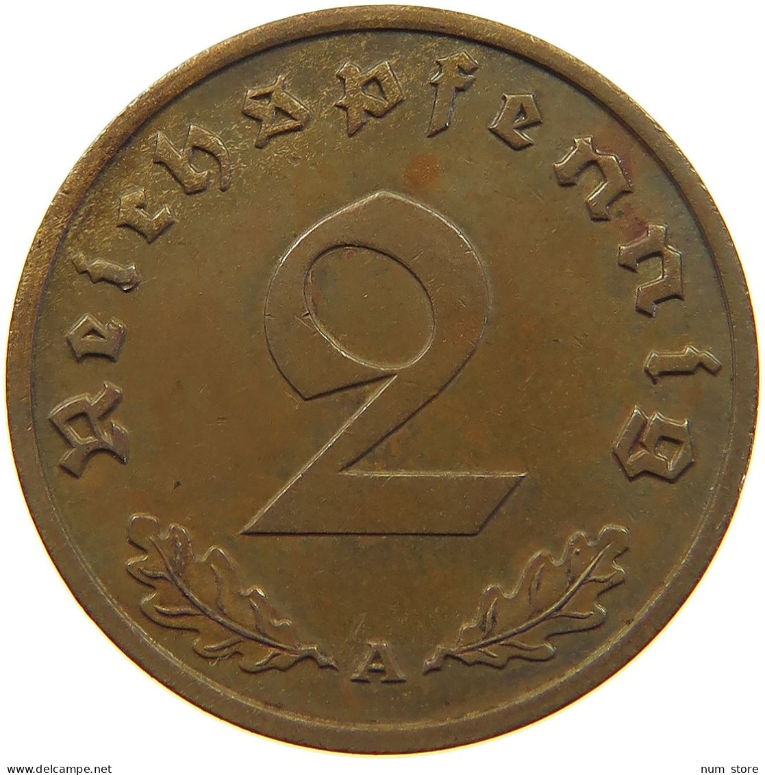 GERMANY 2 PFENNIG 1937 A #c081 0265 - 2 Reichspfennig