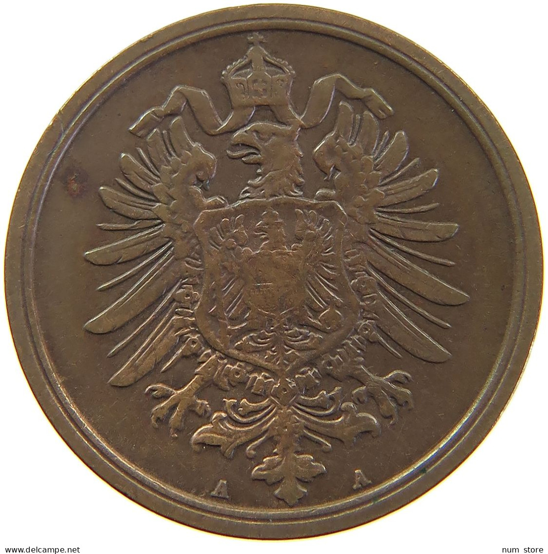 GERMANY 2 PFENNIG 1876 A #c064 0181 - 2 Pfennig