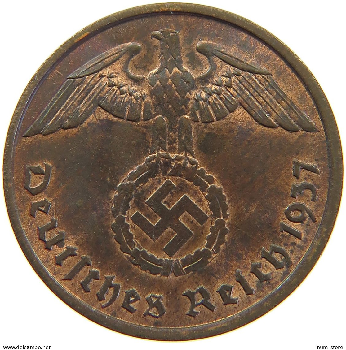 GERMANY 2 PFENNIG 1937 A #c050 0199 - 2 Reichspfennig