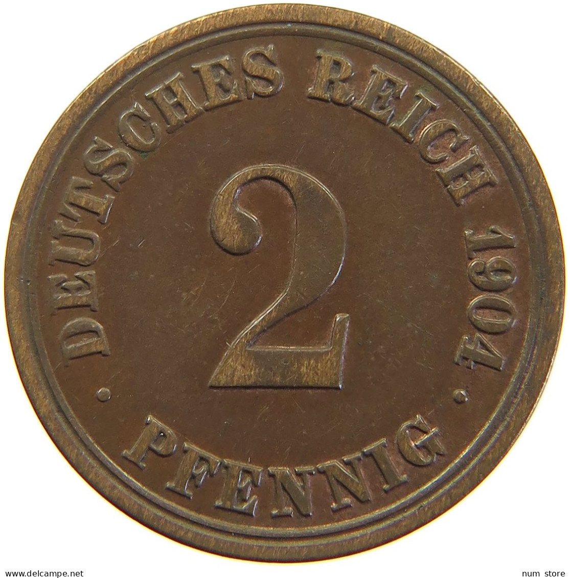 GERMANY 2 PFENNIG 1904 A #c064 0187 - 2 Pfennig