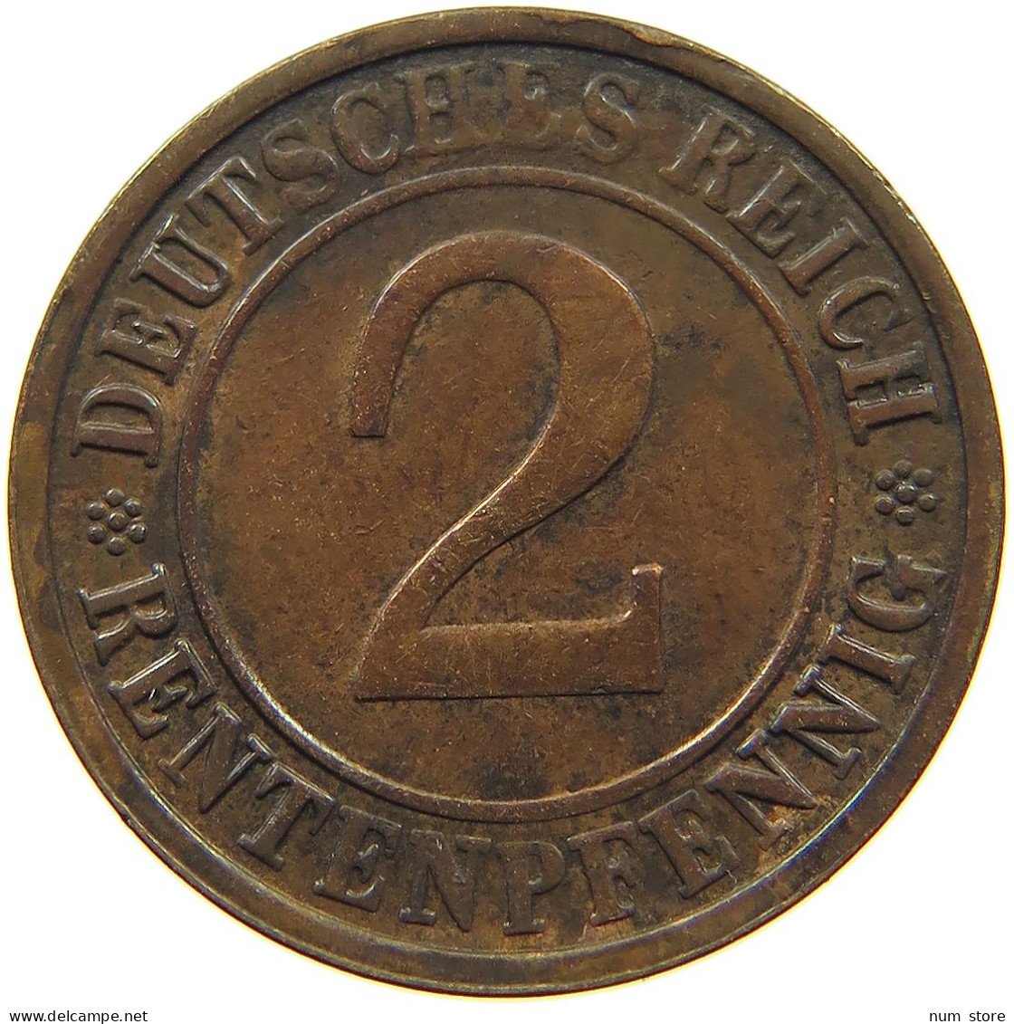 GERMANY 2 PFENNIG 1923 G #c022 0497 - 2 Renten- & 2 Reichspfennig