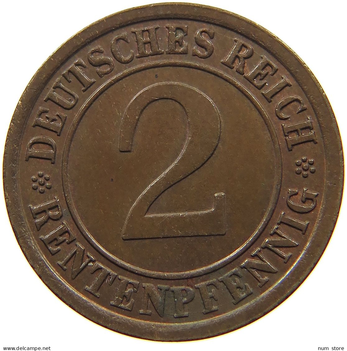 GERMANY 2 PFENNIG 1923 A #c022 0317 - 2 Rentenpfennig & 2 Reichspfennig