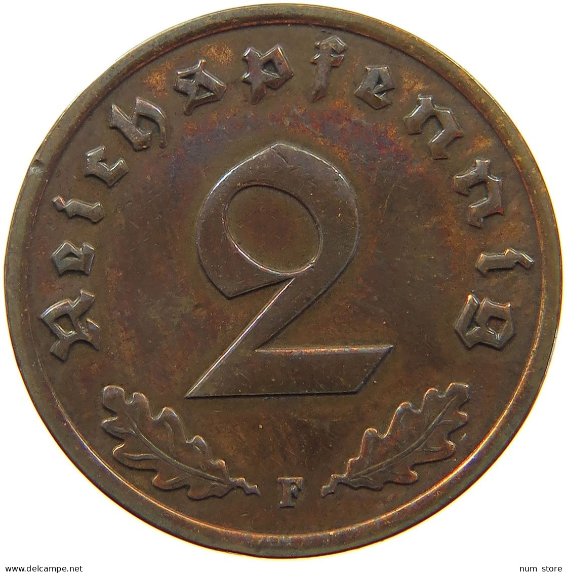 GERMANY 2 PFENNIG 1937 F #a066 0651 - 2 Reichspfennig