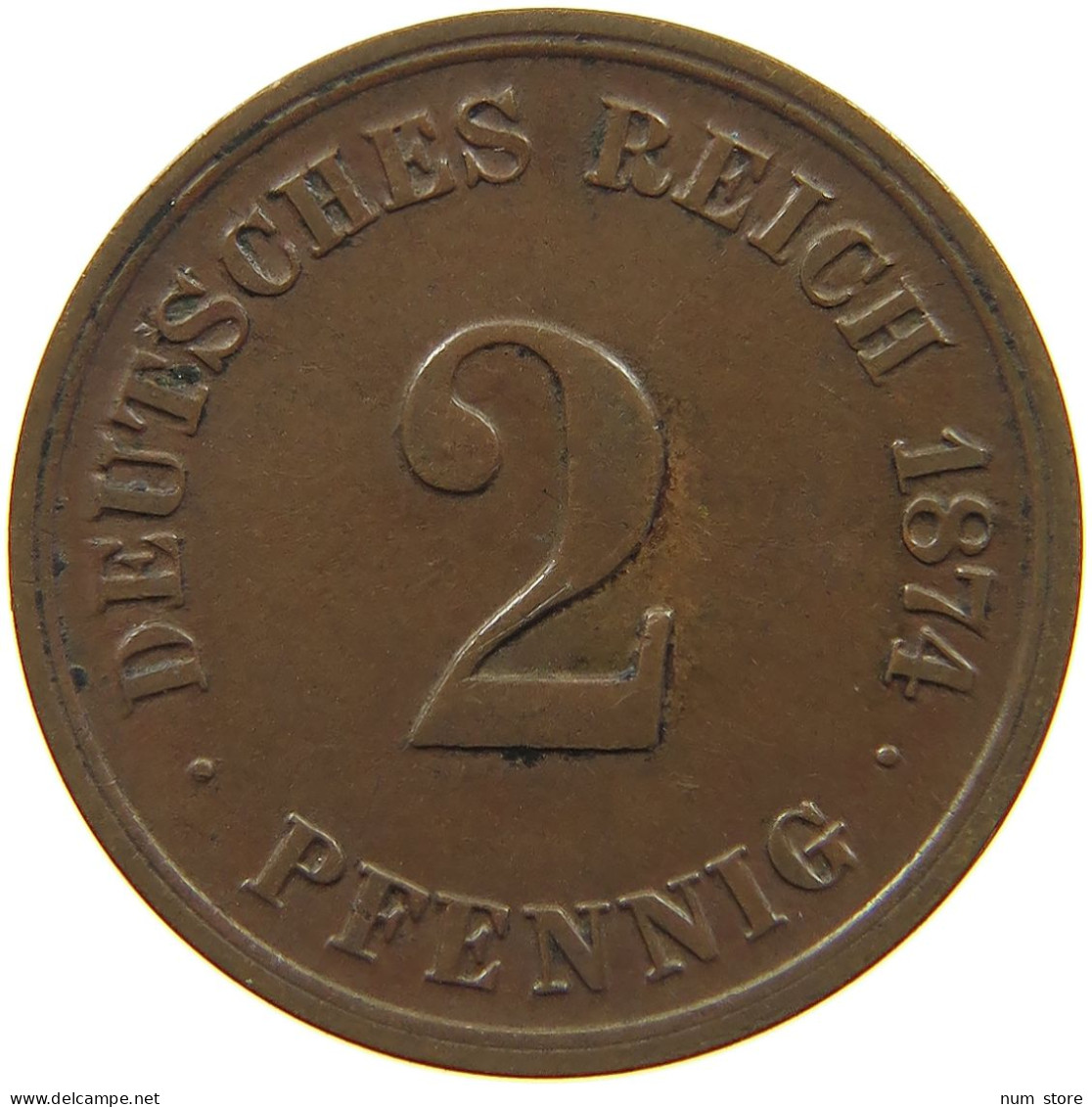 GERMANY 2 PFENNIG 1874 C #c013 0099 - 2 Pfennig