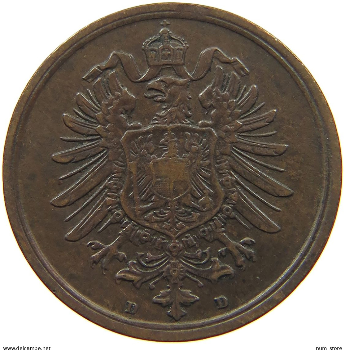 GERMANY 2 PFENNIG 1875 D #c013 0313 - 2 Pfennig