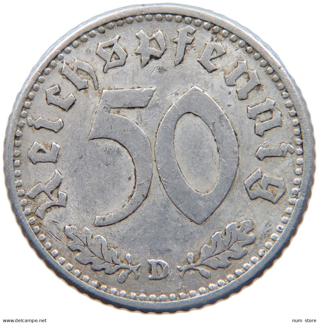 GERMANY 50 PFENNIG 1943 D #c040 0195 - 50 Reichspfennig