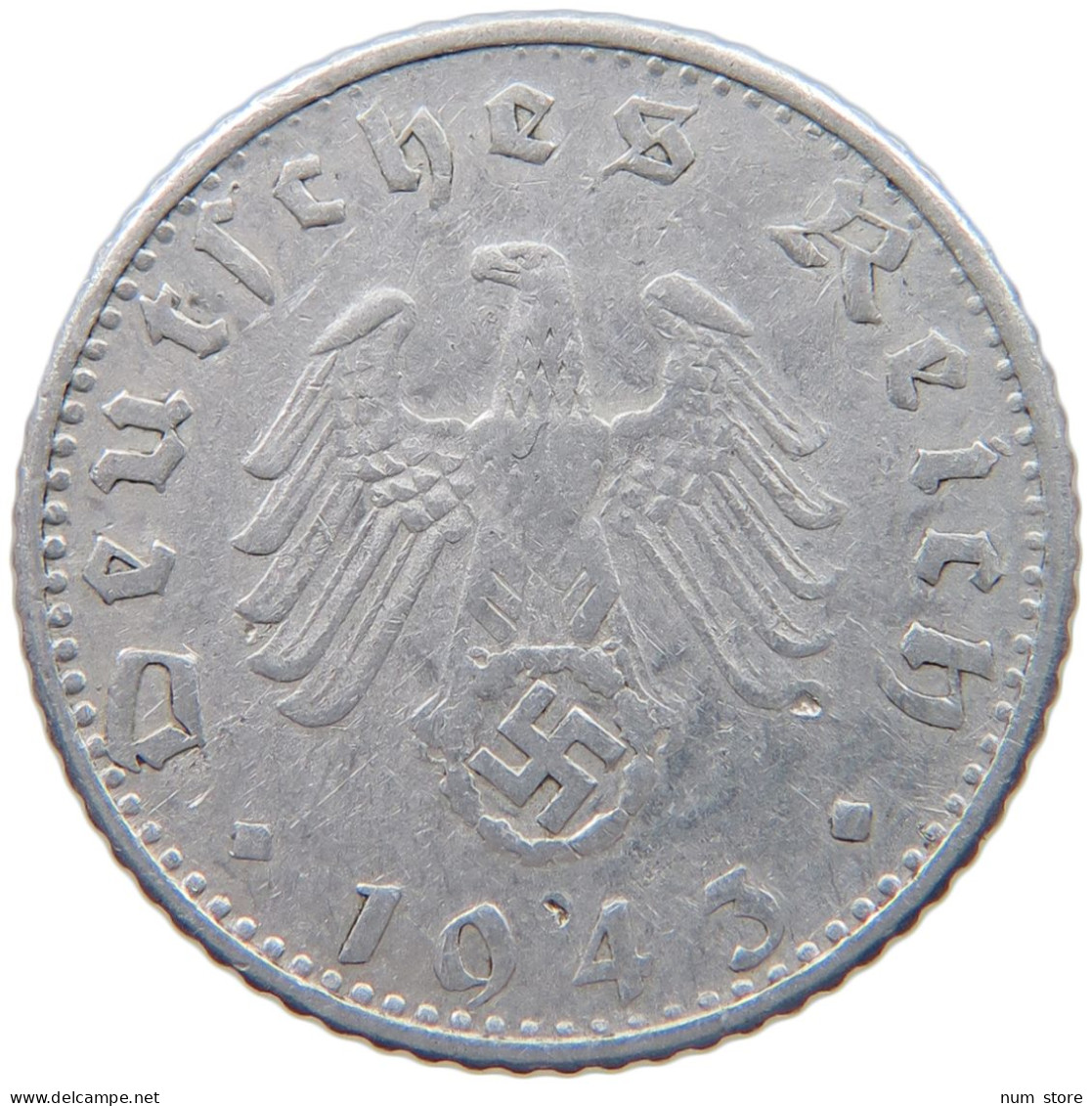 GERMANY 50 PFENNIG 1943 D #c040 0201 - 50 Reichspfennig