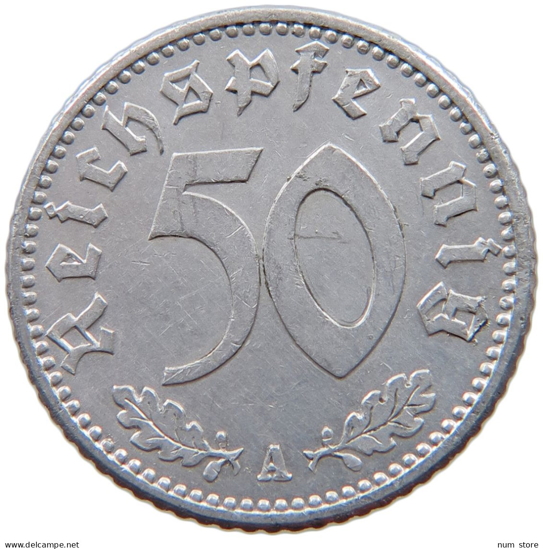 GERMANY 50 PFENNIG 1943 A #a053 0439 - 50 Reichspfennig