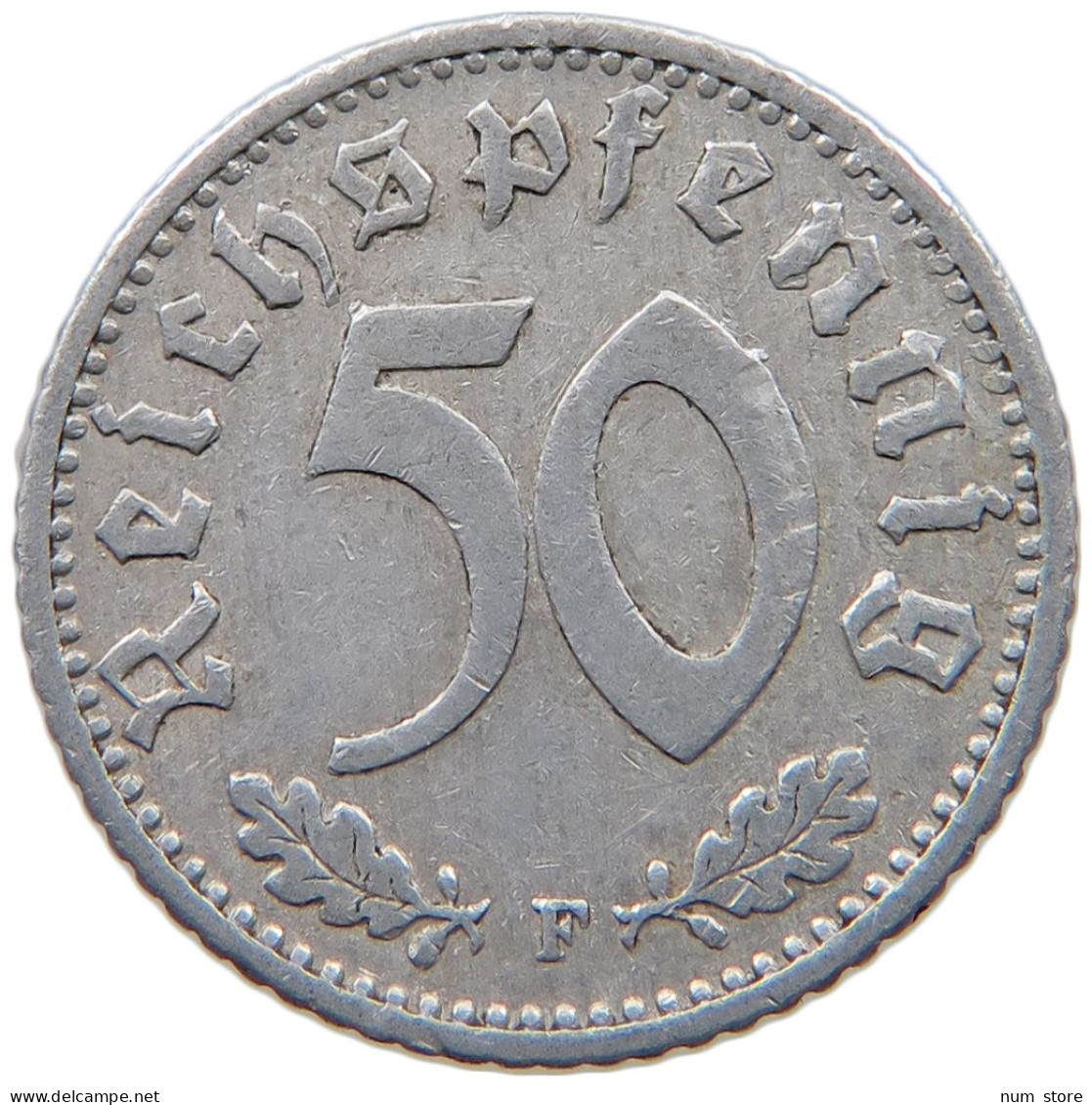 GERMANY 50 PFENNIG 1942 F #a051 0297 - 50 Reichspfennig