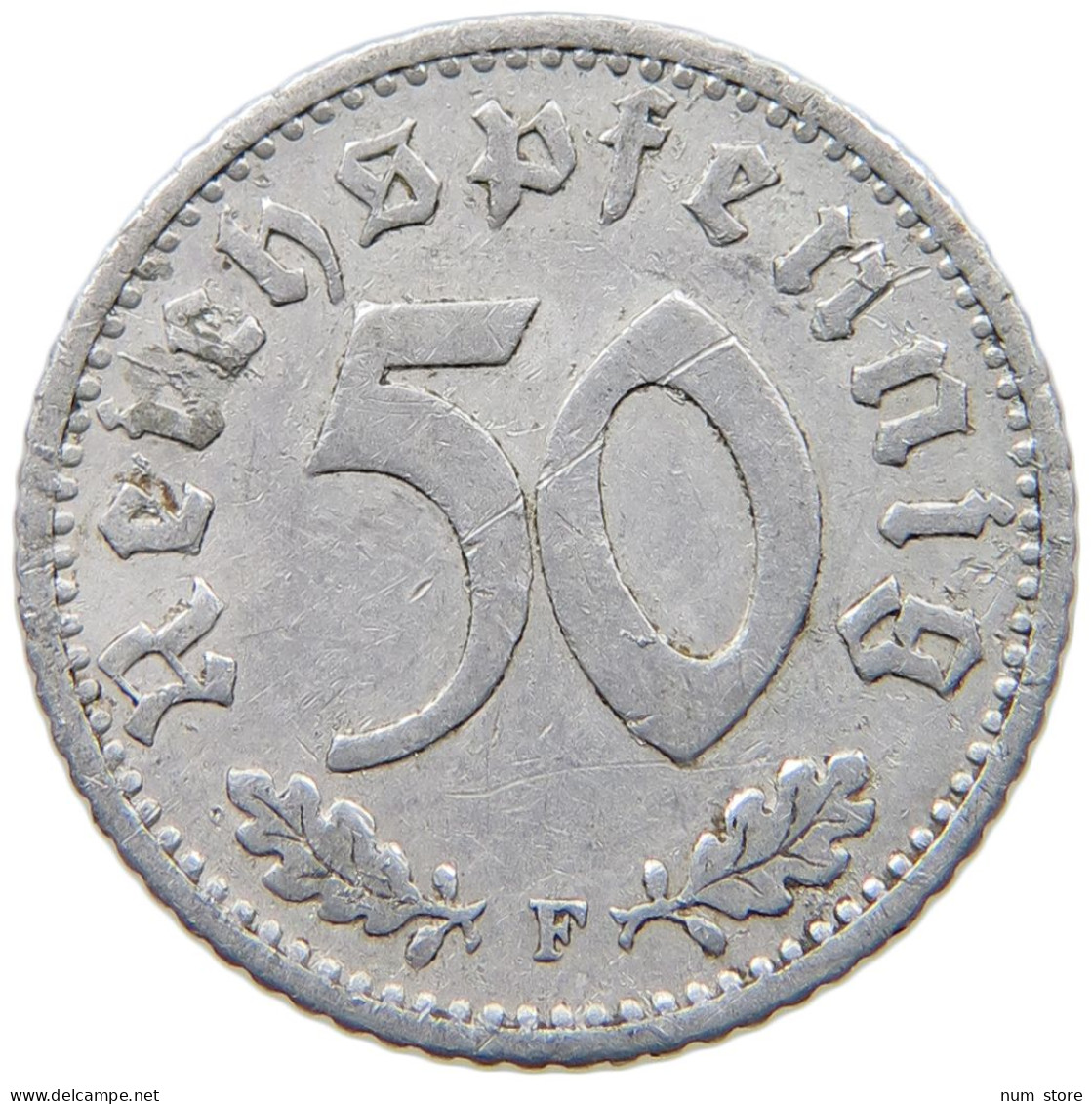 GERMANY 50 PFENNIG 1941 F #a051 0251 - 50 Reichspfennig