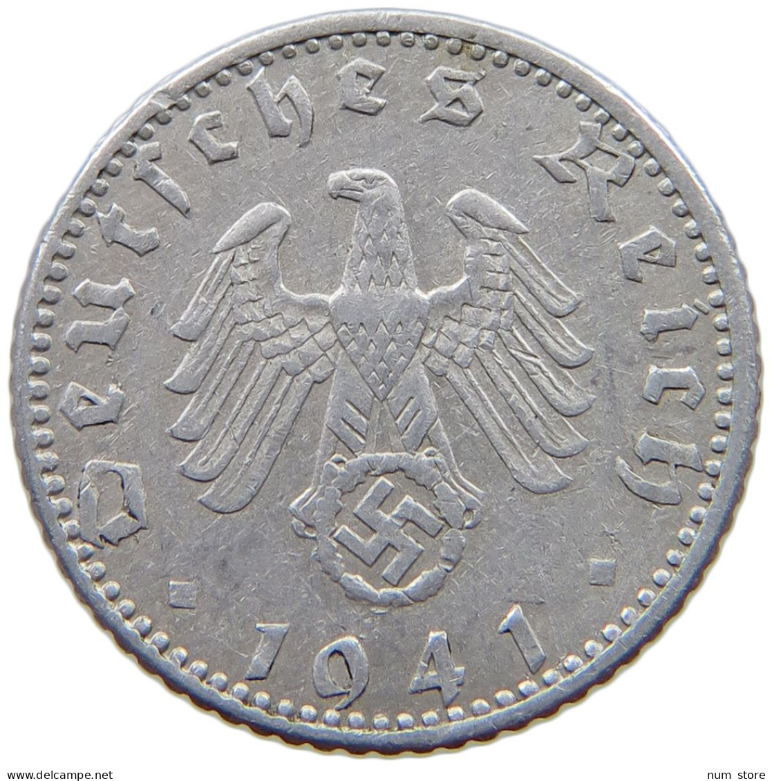 GERMANY 50 PFENNIG 1941 A #a076 0495 - 50 Reichspfennig