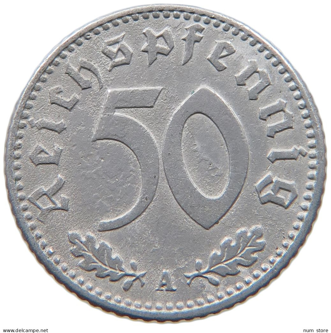 GERMANY 50 PFENNIG 1941 A #a051 0293 - 50 Reichspfennig