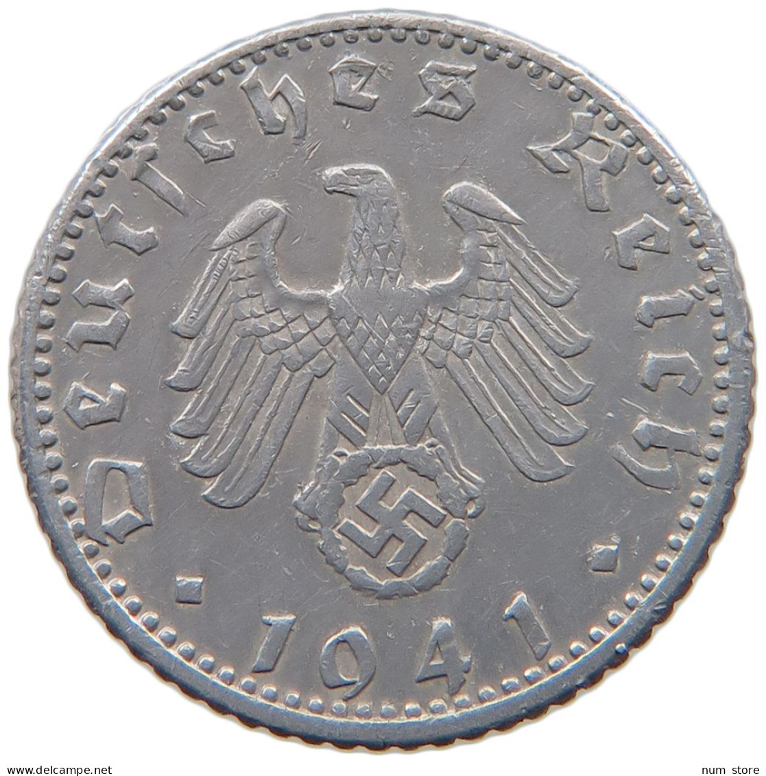 GERMANY 50 PFENNIG 1941 A #a051 0279 - 50 Reichspfennig