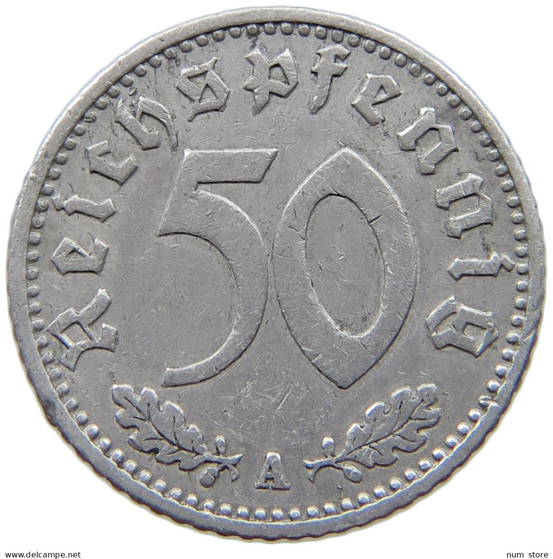 GERMANY 50 PFENNIG 1941 A #a021 0771 - 50 Reichspfennig