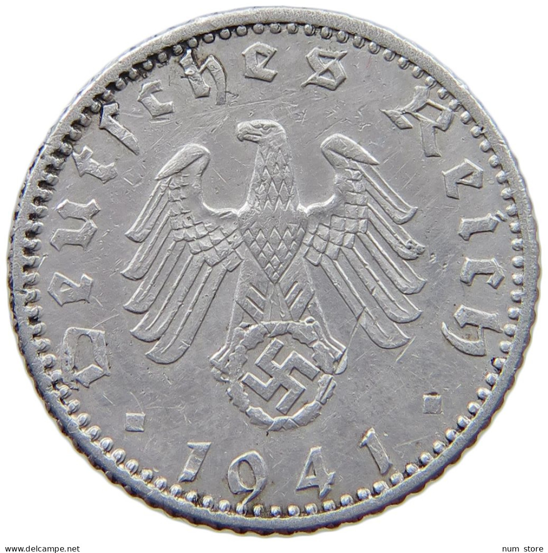 GERMANY 50 PFENNIG 1941 A #a021 0767 - 50 Reichspfennig