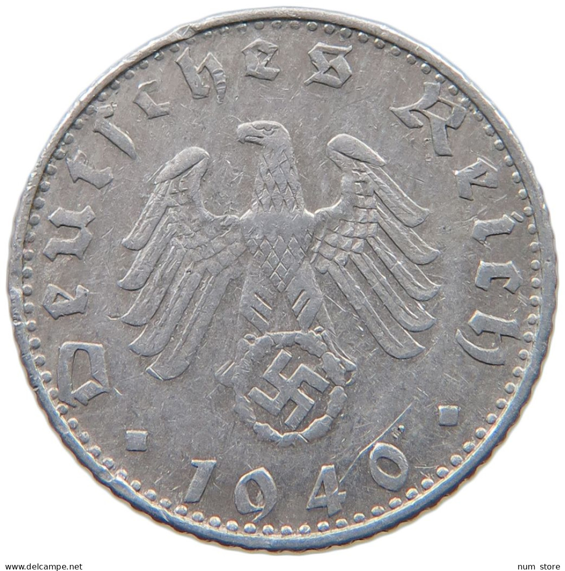 GERMANY 50 PFENNIG 1940 B #a051 0315 - 50 Reichspfennig