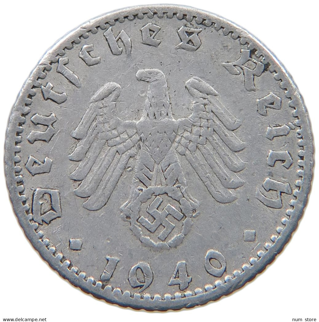 GERMANY 50 PFENNIG 1940 A #a051 0295 - 50 Reichspfennig