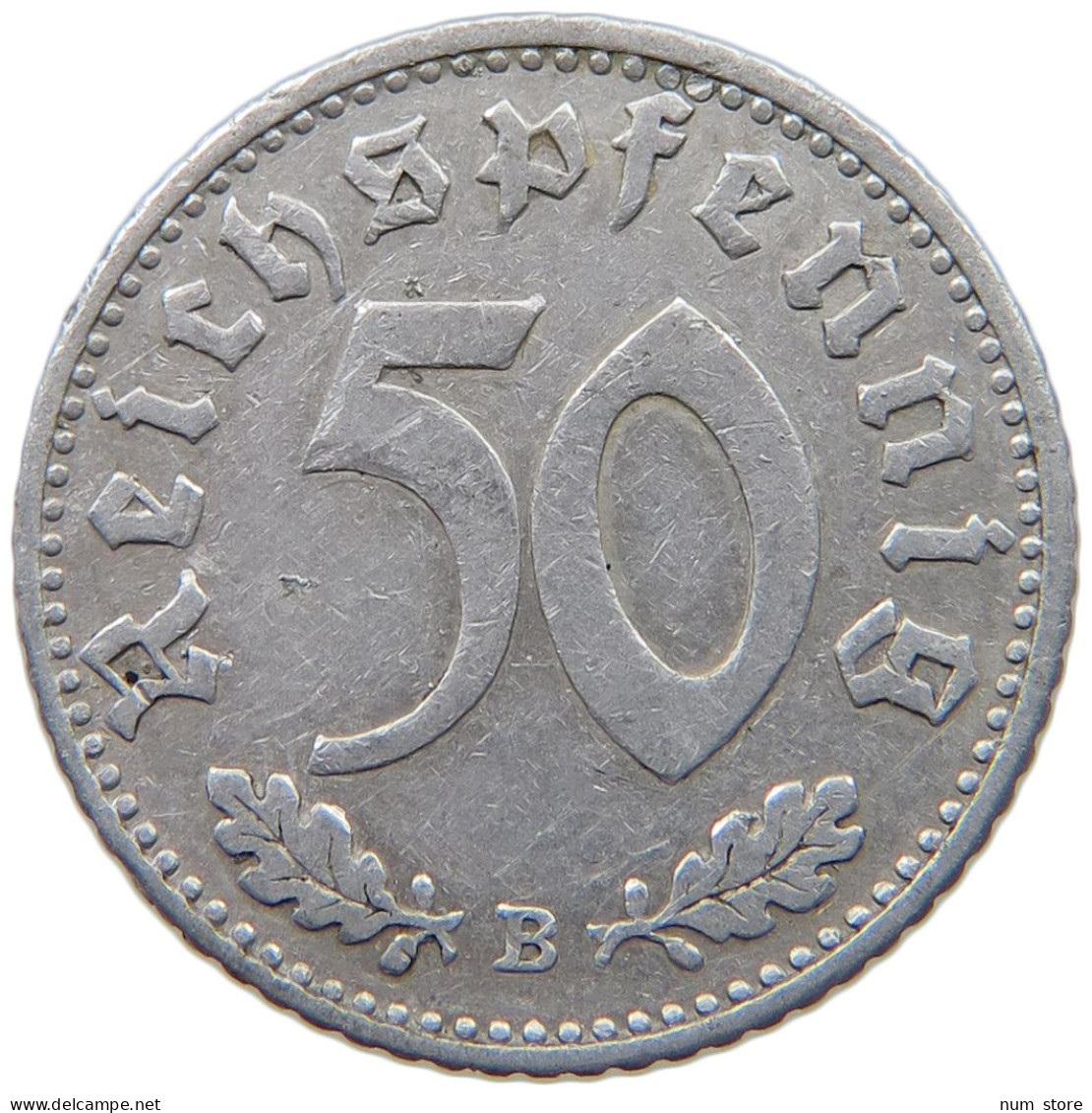 GERMANY 50 PFENNIG 1940 B #c019 0467 - 50 Reichspfennig