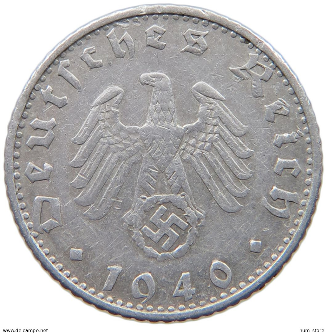 GERMANY 50 PFENNIG 1940 B #c019 0467 - 50 Reichspfennig