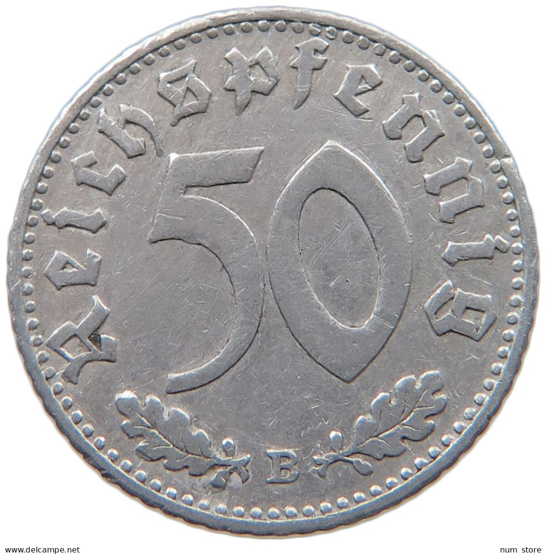 GERMANY 50 PFENNIG 1940 B #a051 0311 - 50 Reichspfennig