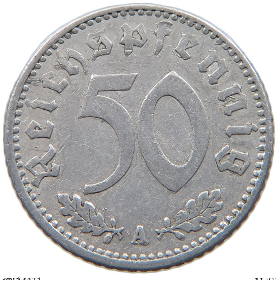 GERMANY 50 PFENNIG 1940 A #a051 0285 - 50 Reichspfennig