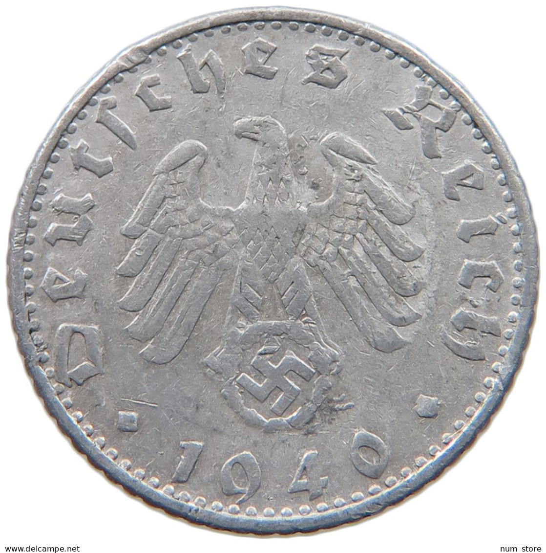 GERMANY 50 PFENNIG 1940 B #a051 0309 - 50 Reichspfennig