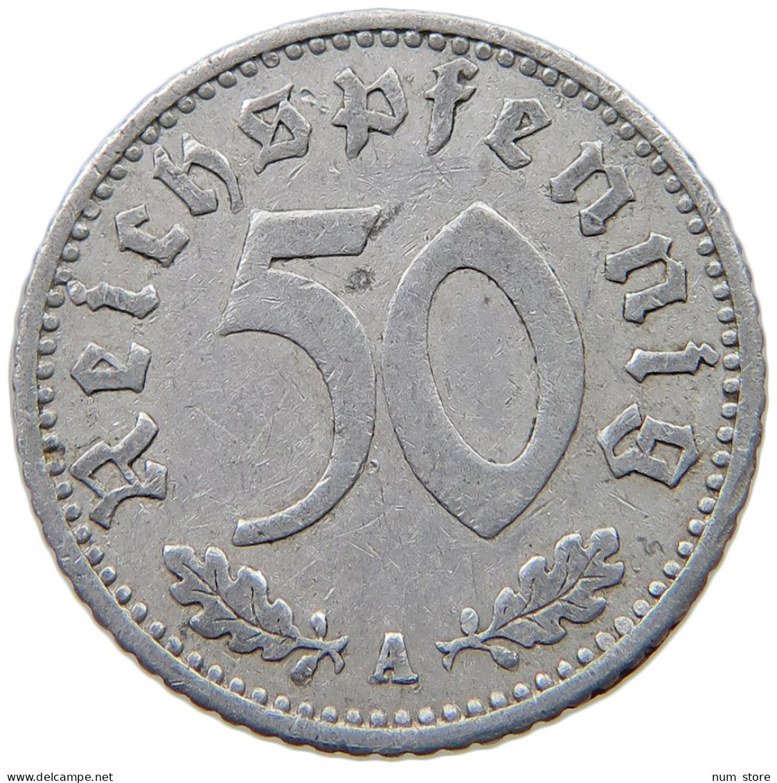 GERMANY 50 PFENNIG 1940 A #a036 0545 - 50 Reichspfennig